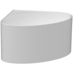 Vente - unique - baignoire d'angle ovale en acrylique - blanc mat - 176l - 100 x 100 x 58 cm - marta