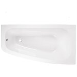 Otitec - baignoire asymétrique droite - luna - 150 x 80 - avec tablier - repose tête offert - blanc Otitec - baignoire asymétrique droite - luna - 150 x 80 - avec tablier - repose tête offert - blanc