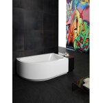 Glass - baignoire asymétrique pop 160x100 cm - droite - sans tablier Glass - baignoire asymétrique pop 160x100 cm - droite - sans tablier