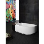 Glass - baignoire asymétrique pop 160x100 cm - gauche - sans tablier Glass - baignoire asymétrique pop 160x100 cm - gauche - sans tablier
