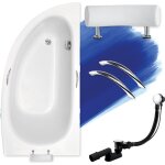 Baignoire bain d'angle 150x70 droite + poignée + appui - tête, siphon de bain et pieds (support) - set ... Baignoire bain d'angle 150x70 droite + poignée + appui - tête, siphon de bain et pieds (support) - set ...