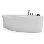 Baignoire balno asymtrique blanche - 1 place - 160 x 75 cm - angle droit - tabana