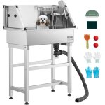 Baignoire de chien acier inoxydable, baignoire de toilettage pour animaux de compagnie 87 cm station ... Baignoire de chien acier inoxydable, baignoire de toilettage pour animaux de compagnie 87 cm station ...