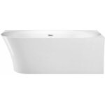 Stano. - baignoire design ovale semi - �lot elizabeth blanche 170 cm angle � droite