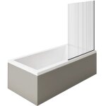 Baignoire droite 160 x 70 duravit starck + pare bain aurys raywall noir mat version droite