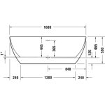 Duravit - baignoire durakanto, blanche, à poser, 700561000000000 Duravit - baignoire durakanto, blanche, à poser, 700561000000000