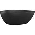 Baignoire �lot asym�trique - 245 l - 160 x 82 x 58 cm - noir mat - acrylique - apulia
