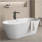 Baignoire lot blanche 170cm en acrylique lucite - livre complte