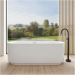 Baignoire �lot blanche 170cm en acrylique lucite� - livr�e compl�te