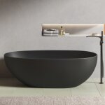 Baignoire lot design ovale florida noir mat 180 cm
