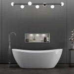 Baignoire lot moderne design en acrylique pour salle de bain, isolation thermique - blanc brillant - ...