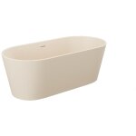 Baignoire �lot ovale - 255l - 159 x 74 x 56 cm - beige mat - acrylique - luzeca