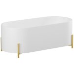 Baignoire lot ovale blanche avec pieds dors - 160 x 73, 5 x 59 cm - alonsa