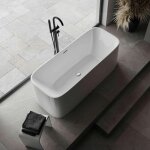 Bernstein - baignoire îlot rectangulaire moderne acrylique salle de bain - blanc brillant - riva 2. 0 ... Bernstein - baignoire îlot rectangulaire moderne acrylique salle de bain - blanc brillant - riva 2. 0 ...