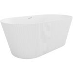 Vente - unique - baignoire �lot stri�e - 255 l - 149 x 73 x 58 cm - blanc mat - acrylique - cobiana