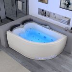 Baignoire maori baln�o asym�trique c�t� droit 32 jets