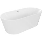 Baignoire mexen luna autoportante 160 x 75 cm, blanche, trop - plein blanc - 52031607500 - 20