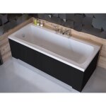 Azura home design - baignoire mirano ii avec tablier noir 140 / 150 / 160 / 170 x 70 - 160cm