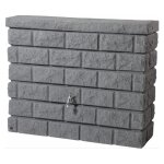 Baignoire murale en granit fonc 400l 120x100x40cm - graf - con filtro e set