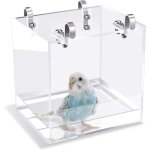 Baignoire pour oiseaux avec crochets de suspension pour petits oiseaux, perroquets, ins�parables, canaris(1311 ...