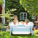Wolketon - baignoire pliable 118x60x50cm portable plastique baignoire pliable  poser avec tablette pour ...