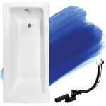 Baignoire rectangulaire 110x70, siphon de bain et pieds (support) - set 3en1 - fabriqu en ue - badland ...