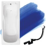 Badland - baignoire rectangulaire 120x70, siphon de bain et pieds (support) - set 3en1 - fabriqu en ...