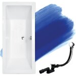 Badland - baignoire rectangulaire 165x75, siphon de bain et pieds (support) - set 3en1 - fabriqué en ... Badland - baignoire rectangulaire 165x75, siphon de bain et pieds (support) - set 3en1 - fabriqué en ...
