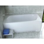 Badland - baignoire rectangulaire 170x70 avec tablier en acrylique, siphon de bain et pieds (support) ...