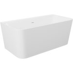 Baignoire semi - �lot rectangulaire - 216l - 150 x 75 x 60 cm - blanc brillant - acrylique - atesa