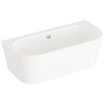 Baignoire semi îlot vitra geo 165x75 + pieds + siphon standard Baignoire semi îlot vitra geo 165x75 + pieds + siphon standard