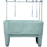 Baignoire de toilettage grise polythylne sur pieds