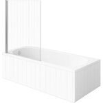 Baignoire villeroy & boch o. novo droite et pare bain aurys chrom�e raywall gauche, 170 x 70 cm, blanc ...
