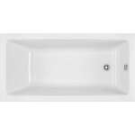 Excellent baignoire wave slim - 130x70 cm - blanc brillant - design minimaliste - acier renforc�