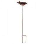 Bain oiseau  piquer s - d 13, 7 x h 76, 5 cm - fonte, mtal - livraison gratuite