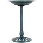 Bain d'oiseaux bain d'oiseaux sur pied avec support station d'abreuvement pour oiseaux �50 x 72 cm vert ...