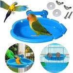 Bain d'oiseau suspendu bol d'eau pour oiseaux baignoire distributeur de nourriture pour oiseaux support ...