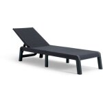 Bain de soleil - allibert by keter - atlas - r�sine imitation canage - dossier r�glable - gris graphite ...