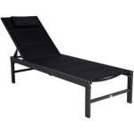 M&s - bain de soleil en aluminium et textilene gris