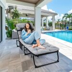 Liferun - bains de soleil, chaise longue pliable, transats de jardin, dossier rglable