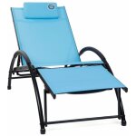 Bain de soleil pliable repose tte inclus facile  transporter et  ranger confortable et pratique bleu ...