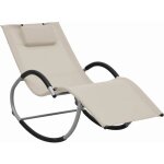 Bain de soleil, transat, chaise longue avec oreiller crme textilne togp43163 design in