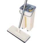 Balai autoclean mop 360� avec seau double compartiment 4 serpilli�res microfibre ultra absorbante syst�me ...