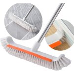 Balai brosse sol avec long manche 130cm, brosse sol rigide avec raclette, brosse  rcurer surface de ...