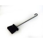 Balai en fer forg� avec poils en nylon - pour po�le et chemin�e