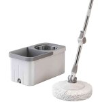 Balai � franges avec seau et essoreuse int�gr�e - jinfgerne - nettoyage efficace pour sols durs, poign�e ...