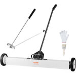 Balai magnetique a roues de 36 po, capacite de charge de 55 lb, comprend un outil magnetique telescopique, ...