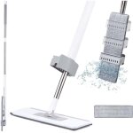 Balai microfibre avec essorage int�gr�, balai serpill�re professionnel avec 137cm poign�e, serpill�re ...