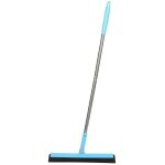 Balai raclette sol caoutchouc avec manche, balai raclette de sol vitre?bleu