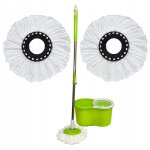 Balai rotatif magique + 2 cartouches et presse - seau